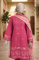 EMBROIDERED CAMBRIC 3PCS UNSTITCHED