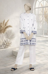 EMBROIDERED CAMBRIC STITCHED 2 PIECE