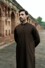 DARK-GREY BLENDED KAMEEZ SHALWAR