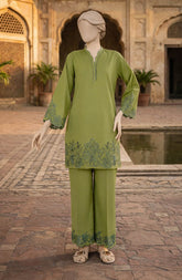 EMBROIDERED CAMBRIC STITCHED 2 PIECE