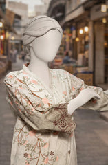 EMBROIDERED PRINTED CAMBRIC STITCHED 2 PIECE
