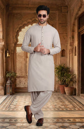 LIGHT-PEACH BLENDED KAMEEZ SHALWAR