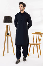NAVY BLENDED KAMEEZ SHALWAR