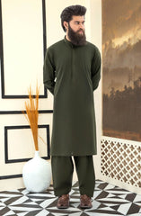 FOREST GREEN 100% COTTON KAMEEZ SHALWAR