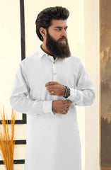 WHITE 100% COTTON KAMEEZ SHALWAR