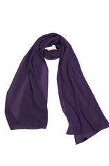 PURPLE KOREAN CHIFFON STOLE