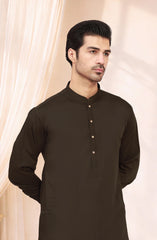 FOREST BROWN BLENDED KAMEEZ SHALWAR