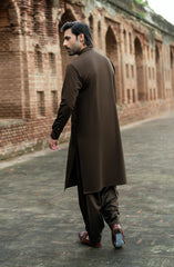 DARK-GREY BLENDED KAMEEZ SHALWAR