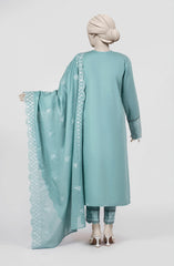 EMBROIDERED CAMBRIC 3PCS UNSTITCHED