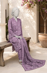 EMBROIDERED PRINTED CAMBRIC STITCHED 3 PIECE