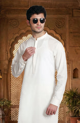 CREAM 100% COTTON KAMEEZ SHALWAR