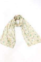 LIGHT GREY PRINTED VISCOSE STOLE