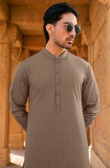 TEA BROWN CHAMBRAY KAMEEZ SHALWAR