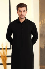 SUMMER'25 MEN KAMEEZ SHALWAR BLACK