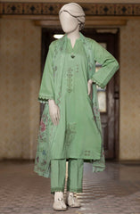 EMBROIDERED CAMBRIC STITCHED 3 PIECE