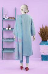 EMBROIDERED ZARI TAR STITCHED 3 PIECE