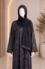 BLACK PRINTED ABAYA