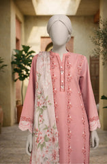 EMBROIDERED CAMBRIC 3PCS UNSTITCHED