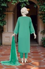 EMBROIDERED CAMBRIC STITCHED 3 PIECE