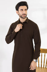 CHOCOLATE BROWN BLENDED KAMEEZ SHALWAR