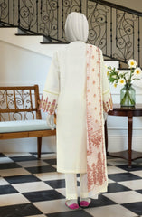 EMBROIDERED ZARI TAR STITCHED 3 PIECE