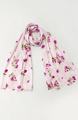 LIGHT-PINK PRINTED VISCOSE STOLE