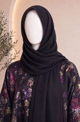 BLACK PRINTED ABAYA