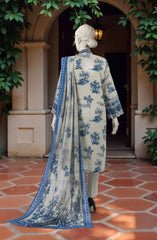 EMBROIDERED PRINTED LAWN STITCHED 3 PIECE