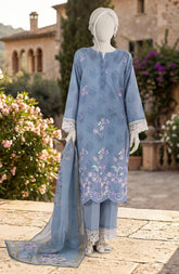 EMBROIDERED PRINTED LAWN 3PCS UNSTITCHED