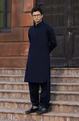 NAVY 100% COTTON KAMEEZ SHALWAR