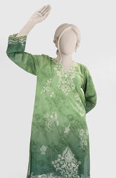 PRINTED EMBROIDERED CAMBRIC STITCHED 2 PIECE