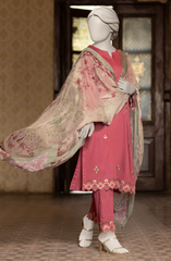 EMBROIDERED CAMBRIC STITCHED 3 PIECE