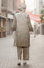 EMBROIDERED PRINTED CAMBRIC STITCHED 2 PIECE