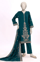EMBROIDERED CAMBRIC STITCHED 3 PIECE