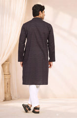 MAROON 100%COTTON PRINTED EMBROIDERED KURTA