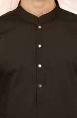 FOREST BROWN BLENDED KAMEEZ SHALWAR
