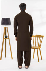 CHOCOLATE BROWN BLENDED KAMEEZ SHALWAR