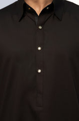 DARK-BROWN BLENDED KAMEEZ SHALWAR