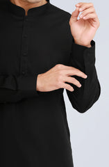 BLACK 100% COTTON KAMEEZ SHALWAR
