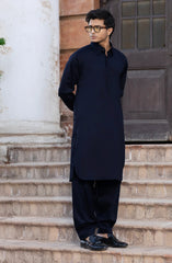 NAVY 100% COTTON KAMEEZ SHALWAR