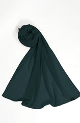 DARK GREEN KOREAN CHIFFON STOLE