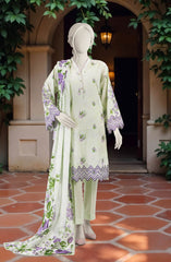 EMBROIDERED PRINTED LAWN STITCHED 3 PIECE