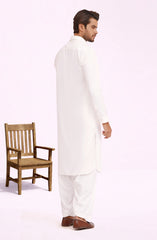 OFF WHITE BLENDED KAMEEZ SHALWAR