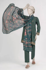 EMBROIDERED CAMBRIC STITCHED 3 PIECE