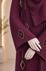 MAROON FORMAL FESTIVE ABAYA