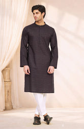 MAROON 100%COTTON PRINTED EMBROIDERED KURTA