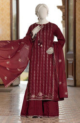EMBROIDERED CAMBRIC 3PCS UNSTITCHED