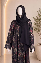 BLACK PRINTED ABAYA