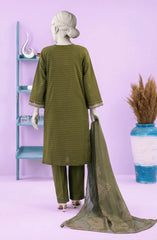 EMBROIDERED ZARI TAR STITCHED 3 PIECE