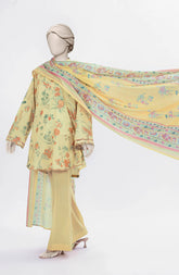 PRINTED TEXTURED LAWN 3PCS UNSTITCHED